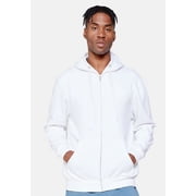 Lane Seven LS14003 Unisex Premium Full-Zip Hooded Sweatshirt-White-L