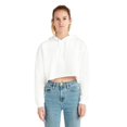 thumbnail image 1 of Lane Seven Ladies' Crop Hooded Sweatshirt XS White, 1 of 3