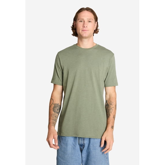 Lane Seven - Unisex Deluxe CVC T-Shirt - OLIVE HEATHER - L