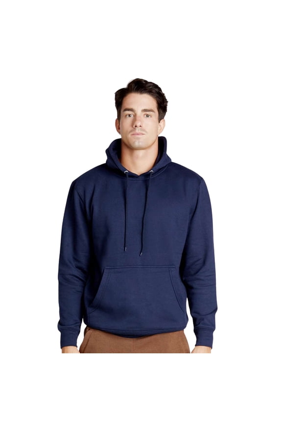 Unisex Future Hooded Sweatshirt, 55/45 Cotton/Polyester Fleece Pullover Comfort Hoodie (Navy, M)