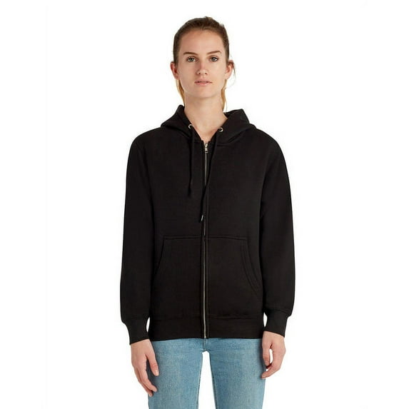 Lane Seven Unisex Premium Full-Zip Hooded Sweatshirt 2XL Black