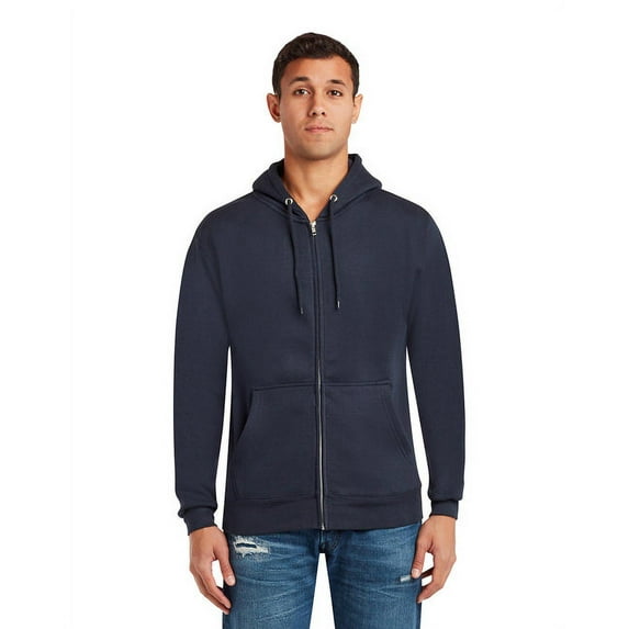 Lane Seven Unisex Premium Full-Zip Hooded Sweatshirt XL Navy