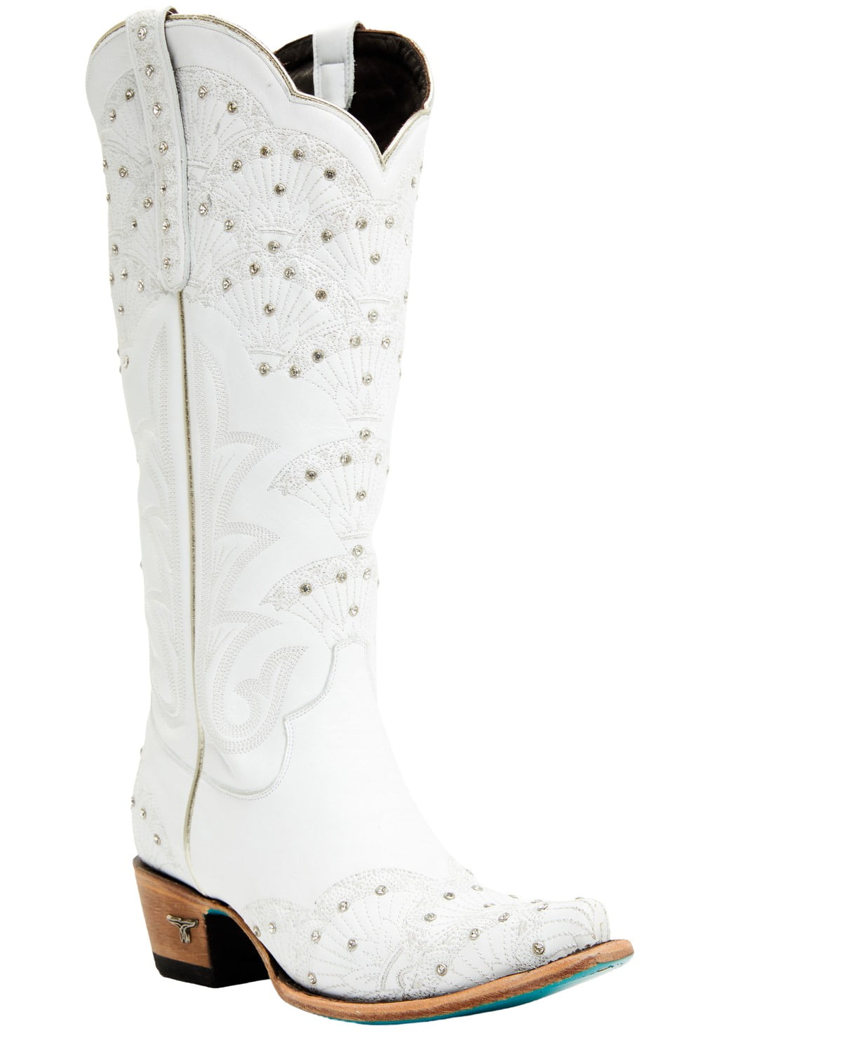 Lane Women's Boot Barn X Calypso Leather Western Bridal Snip Toe White ...