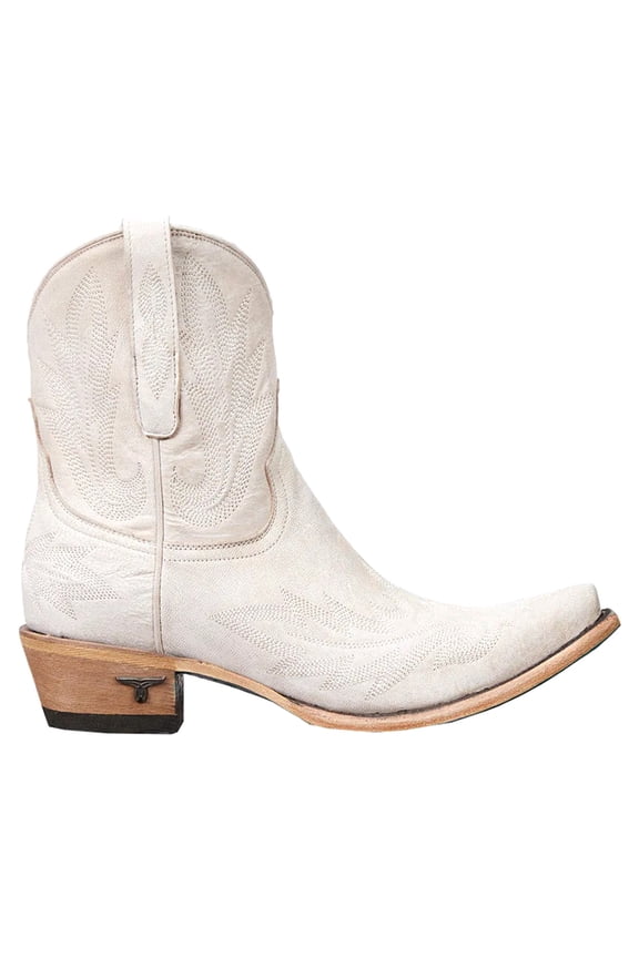 Lane Womens Lexington Embroidered Snip Toe Cowboy  Ankle Boots