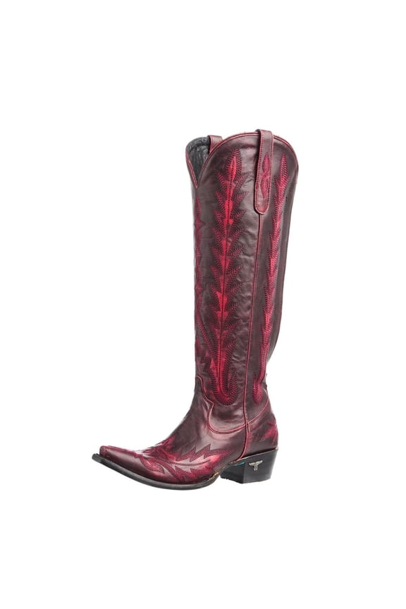 Lane Womens Women`s Lane  Lexington Knee High Boot 7.5 B Black Cherry