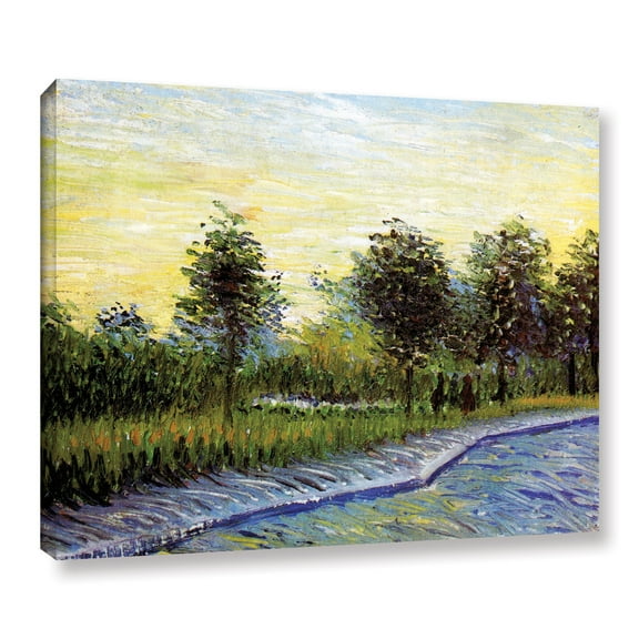 Lane in Voyer d'Argensom Park at Asnieres Gallery Wrapped Canvas