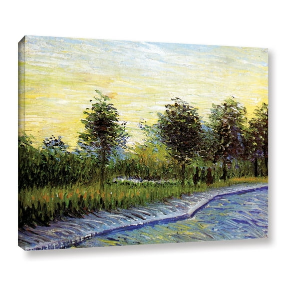 Lane in Voyer d'Argensom Park at Asnieres Gallery Wrapped Canvas