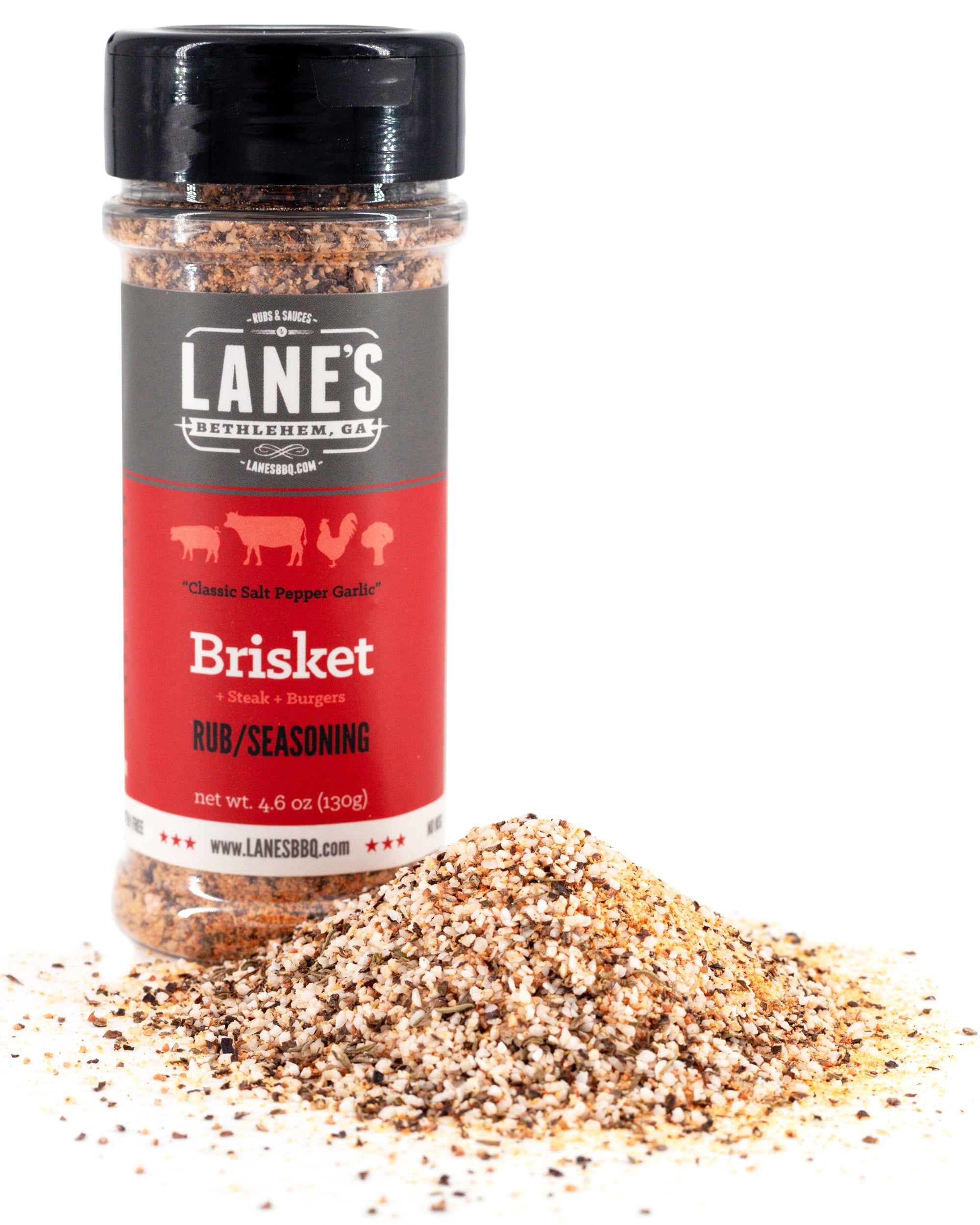 Lane's Brisket Rub Seasoning, AllNatural Brisket Seasoning, 4.6 Oz