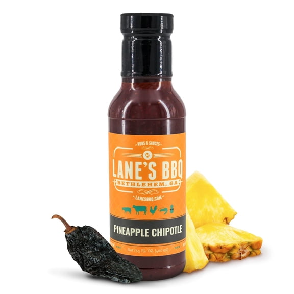 Lane's Pineapple BBQ Chipotle Sauce, All-Natural Tropical BBQ Sauce, 3.5 Oz