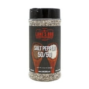 Lane's Salt and Pepper 50/50 | Coarse Salt and 16 Mesh Black Pepper - 12.5oz