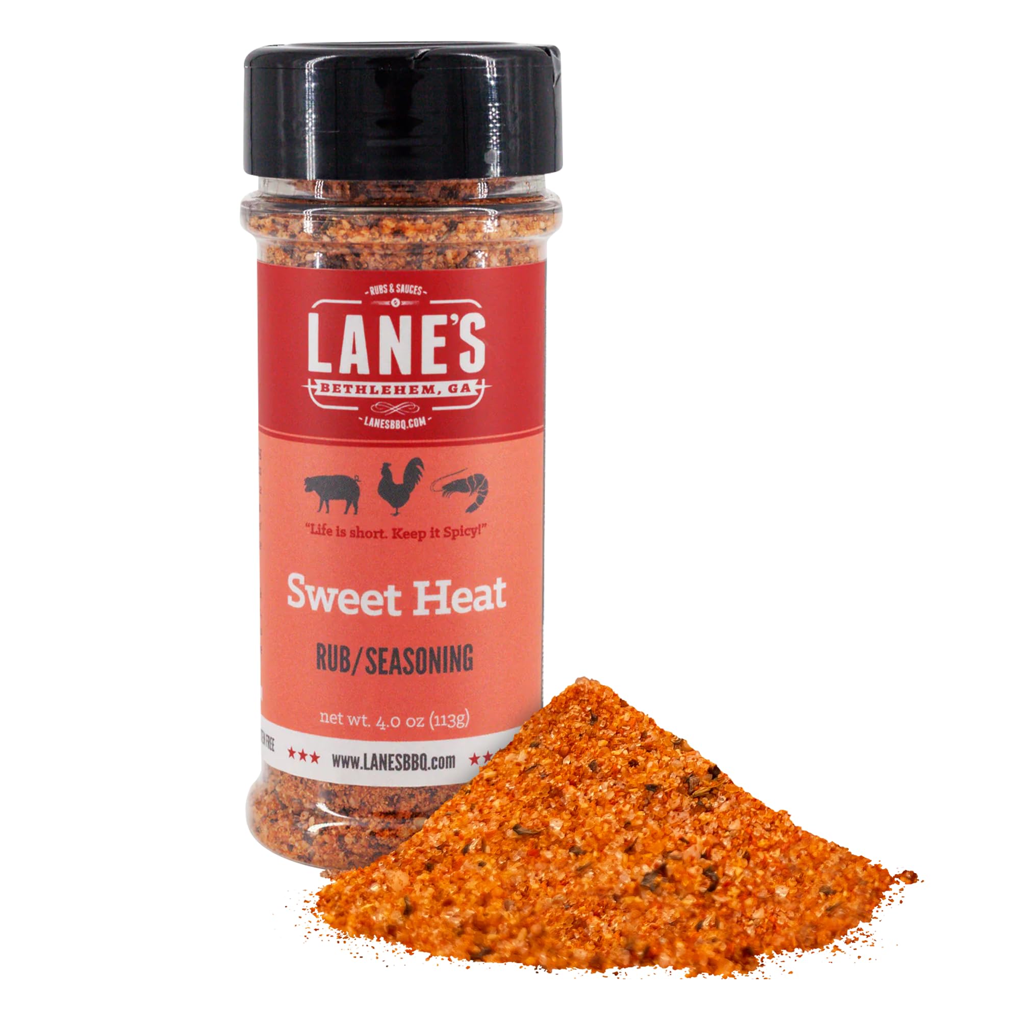 Lane's Sweet Heat Rub MZF22 Seasoning, All-Natural BBQ Brisket Rub Goes ...
