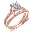 thumbnail image 1 of Lanelle Wedding Ring Set for Women Sterling Silver Engagement Ring Matching Band by Ginger Lyne Collection, 1 of 7