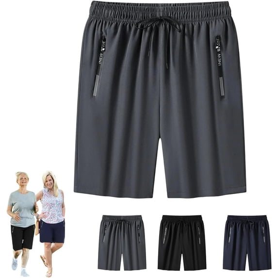 Lanenow Onavee Iced Active Shorts - Women's Ice Silk Quick Dry Stretch Shorts, Comfort & Style Blue 3XL
