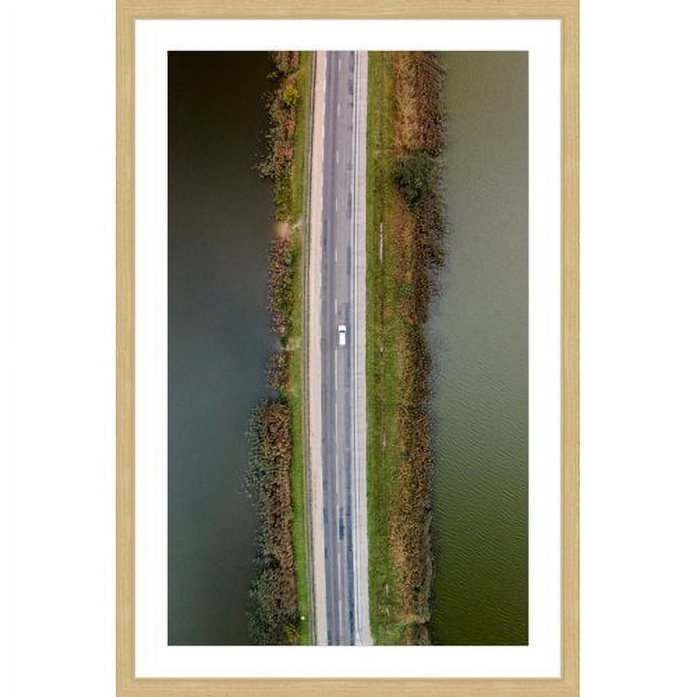 "Lanes Across Water" by Karolis Janulis Framed Painting Print