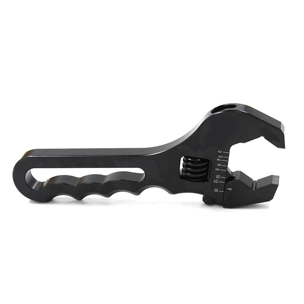 Munirater Adjustable AN Wrench – 3AN To 16AN, Lightweight Aluminum, Hexagonal Jaw, Ergonomic Design, Sandblasted Finish – For Automotive, Hose Fittings, And Plumbing (Black)