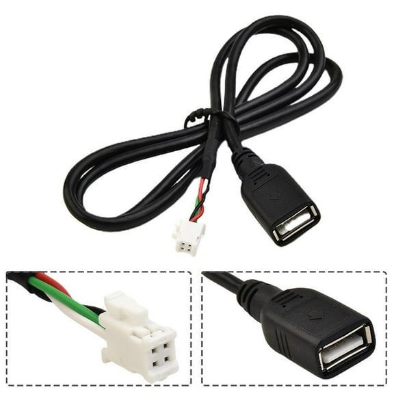 Lanfini 4Pin Connector USB Extension Cable Adapter for An Car Radio Stereo