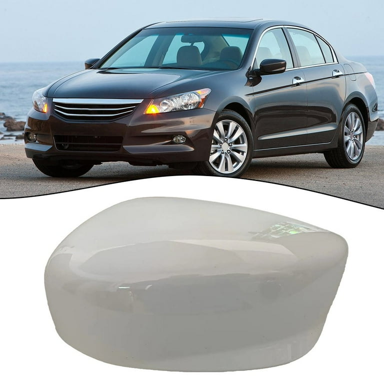 Lanfini White Mirror Cover Cap for Honda for Accord 2008 2012 Left Side Replacement