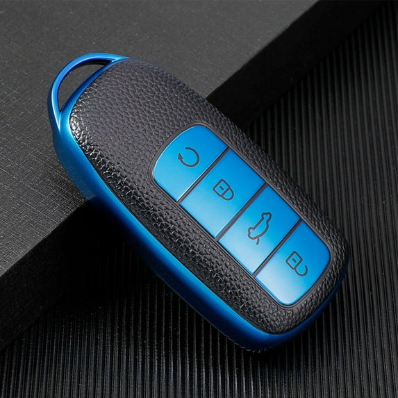 Lanfini for Chery Tiggo 8 Pro 8Plus Soft TPU Leather Car Key Case Cover Shell Protect