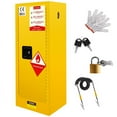 thumbnail image 1 of Lanfys Flammable Cabinet 6 Gallon Yellow, 18.11 x 18.11 x 35.5 Inchs Adjustable Shelf Flammable Storage Cabinet, for Commercial Industrial Home Use, 1 of 8