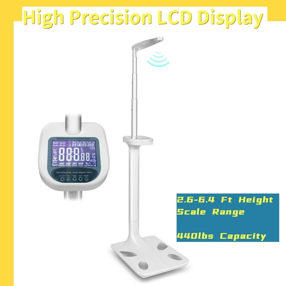Lanfys Professional Health Analyzer - Medical Grade Scale with 2.6-6.4 Ft Height Range and Body Fat Measurement