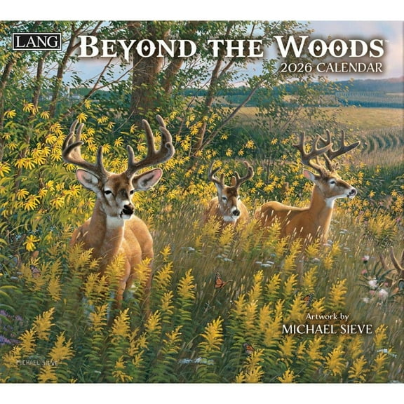 Lang Brands, LLC, Beyond the Woods 2026 Wall Calendar by Michael Sieve, 13.4'' X 12'', 12-Month Calendar with Stapled Binding