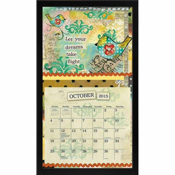 Lang "Black Contemporary" Calendar Frame