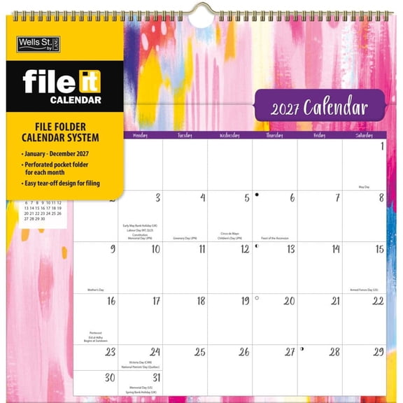 Lang Brands, Ettavee 2027 File-It Wall Calendar