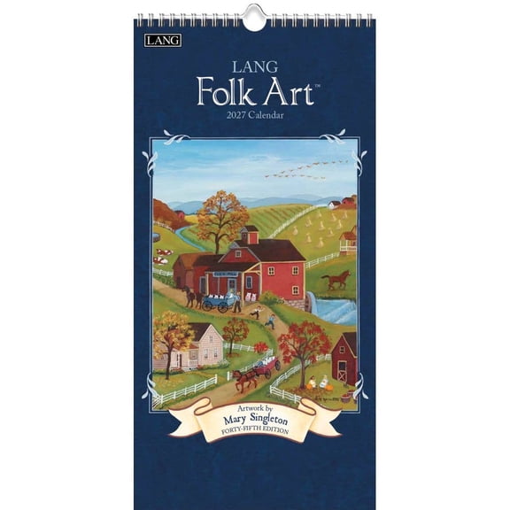 Lang Brands, Lang Folk Art 2027 Vertical Wall Calendar by Mary Singleton