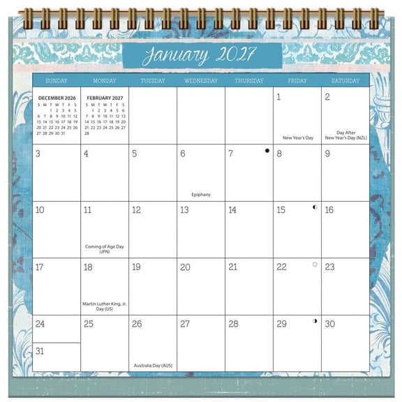 Lang Brands, Patina Vie 2027 Easel Desk Calendar