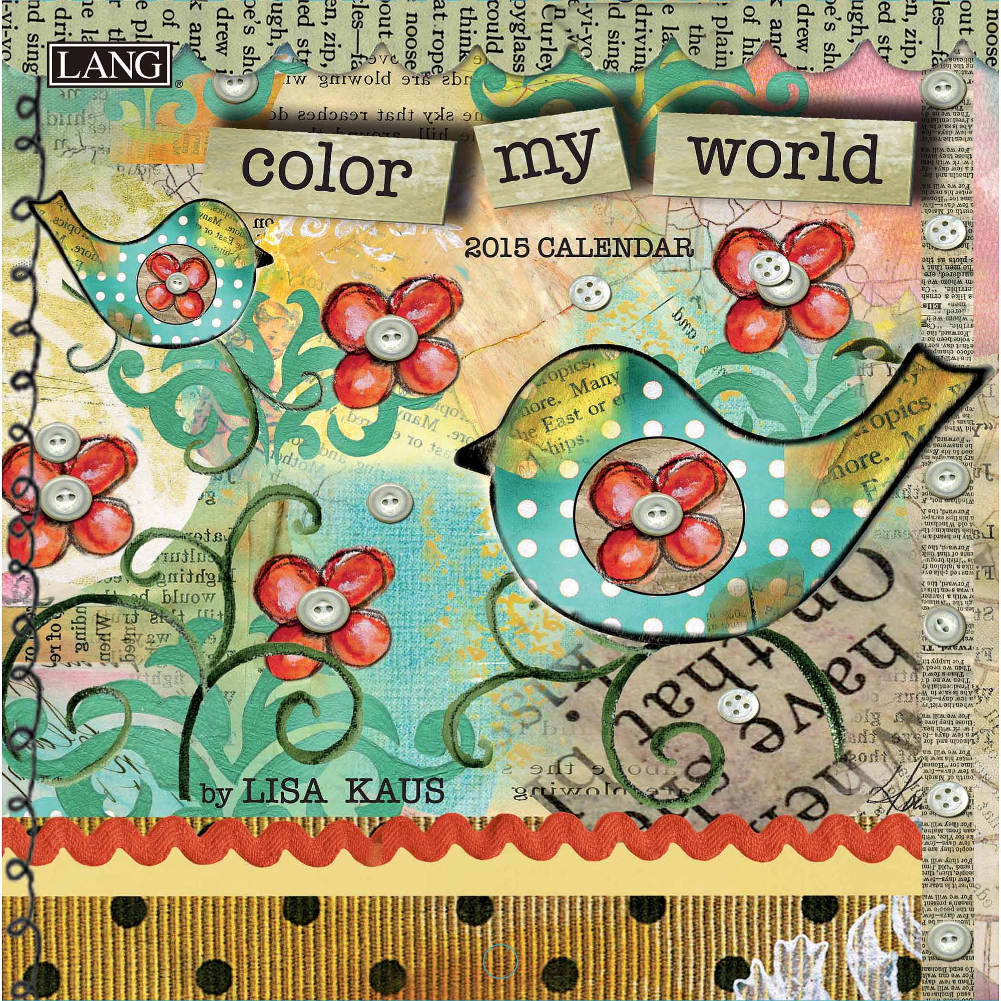 Lang "Color My World" 2015 Mini Wall Calendar