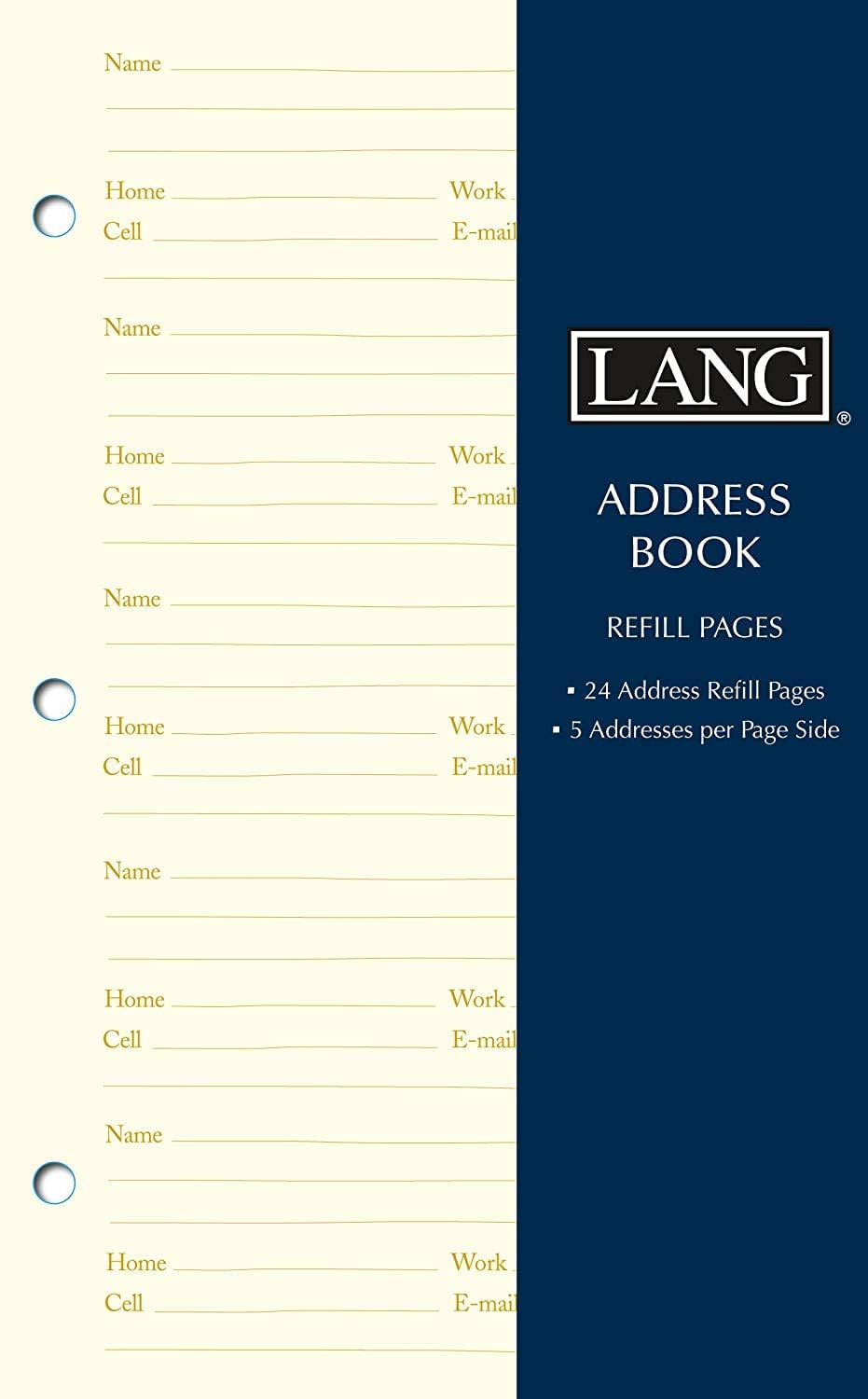 Lang Companies, Address Book Refill Pages