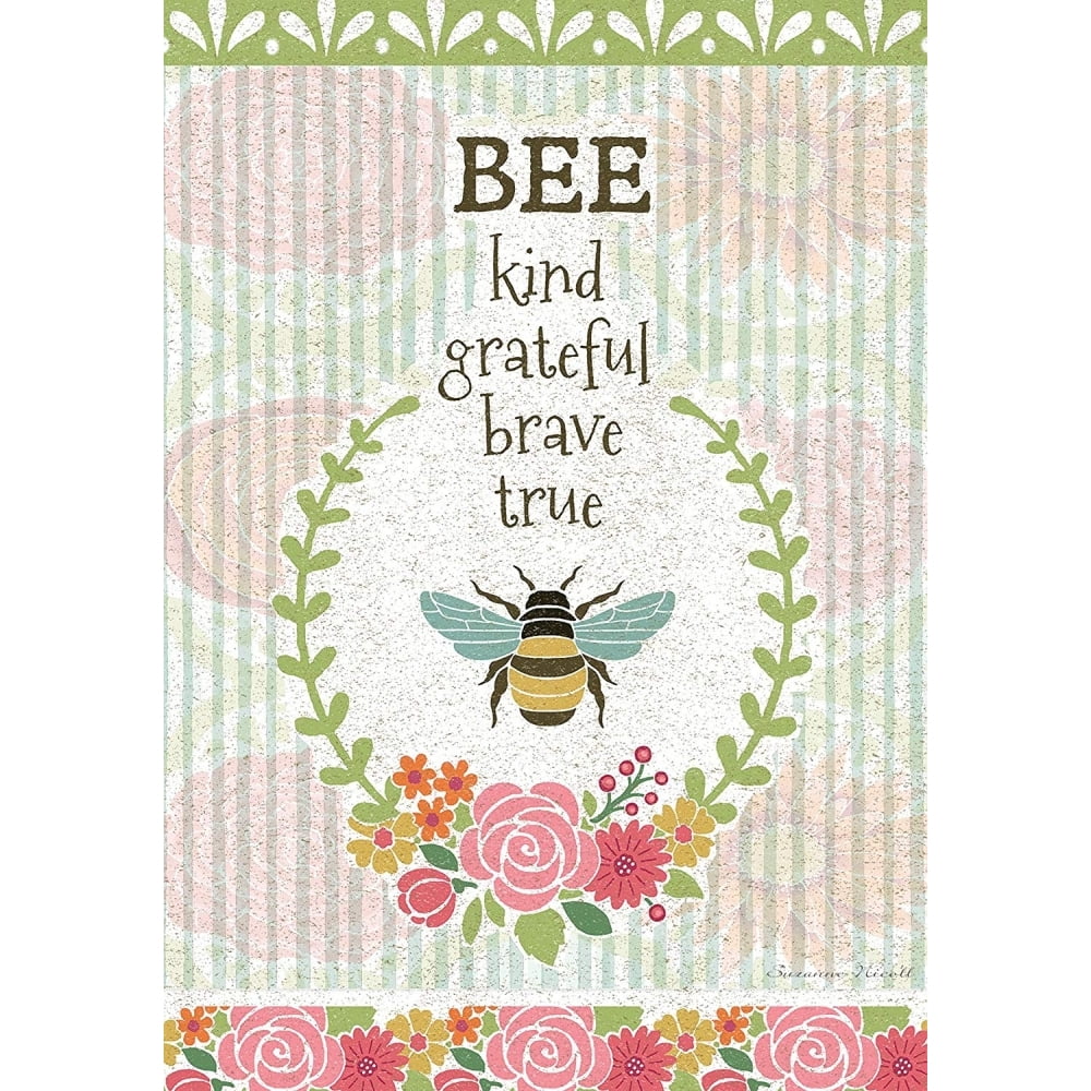 Lang Companies, Bee Kind Outdoor Flag-Large - 28 x 40 by Suzanne Nicoll