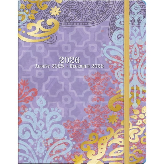 Lang Companies, Bohemian Monthly 2026 Pocket Planner, 4.25'' X 5.5'', 17-Month Calendar with Stapled Binding