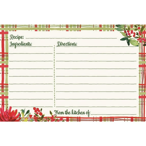 Lang Companies, Christmas Greens Recipe Card 4X6