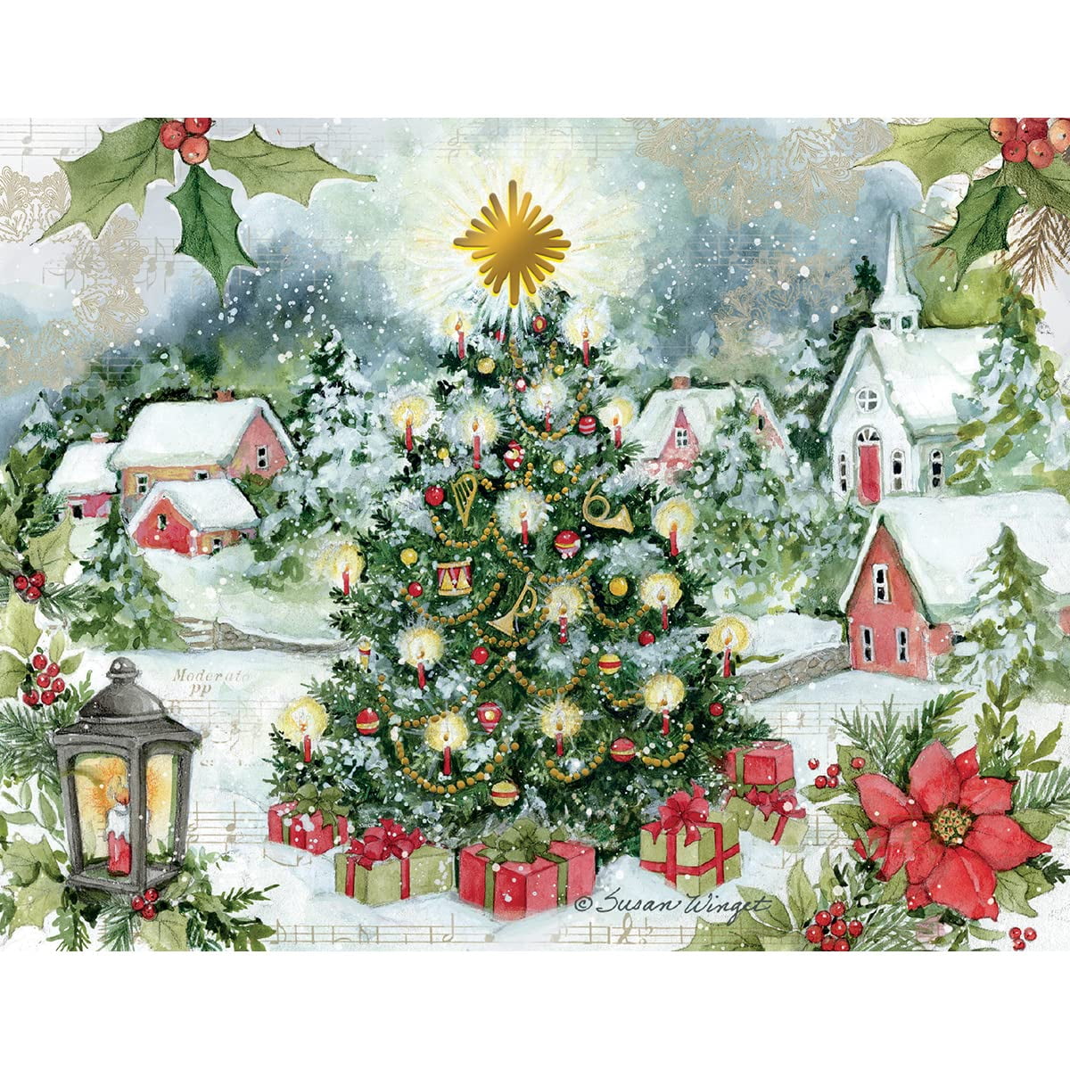 Lang Companies, Christmas Tree Boxed Christmas Cards