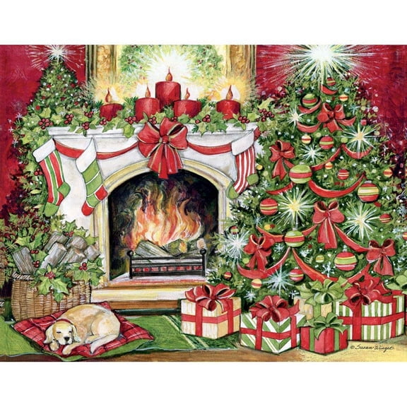 Lang Companies, Christmas Warmth Boxed Christmas Cards (18 pack) w/ Decorative Box by Susan Winget
