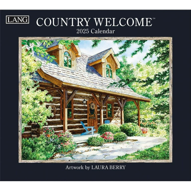 人気No.1 Lang Companies, Country Welcome by Laura Berry 2025 Wall カレンダー・スケジュール