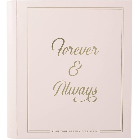 C.R. Gibson WA28-24084 Forever & Always Wedding Planner Notebook and Organizer, 168 Pages with 9 Tabbed Dividers, 8.75'' W x 10.25'' H, Ivory White