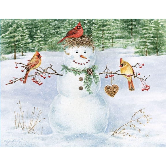 Lang Companies, Happy Snowman Boxed Christmas Cards (18 pack) w/ Decorative Box by Jane Shasky