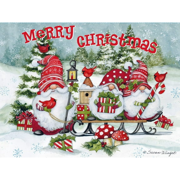 Lang Brands, LLC, Holiday Gnomes 3D Pop-Up Christmas Cards (8 pack) by Susan Winget