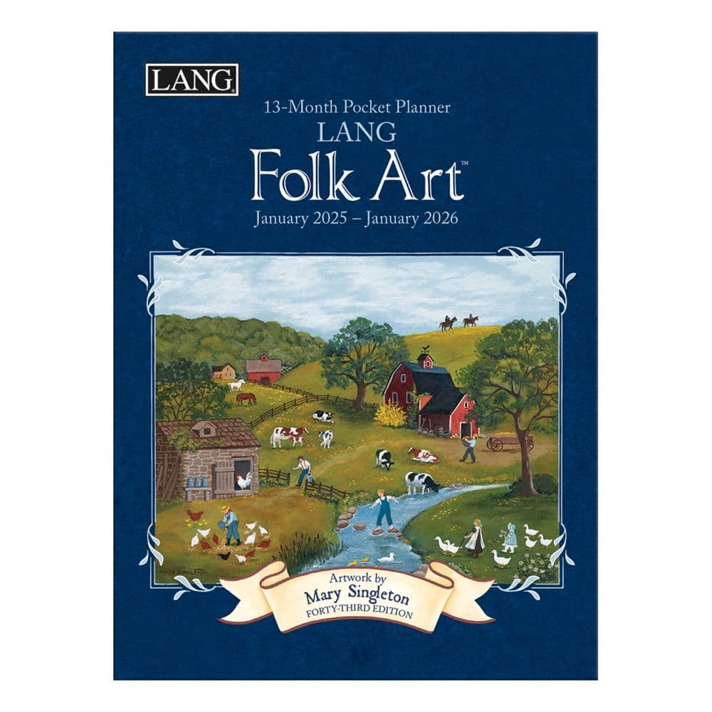 Lang, LANG Folk Art 2025 Monthly Pocket Planner by Mary Singleton