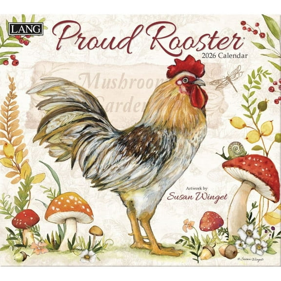 Lang, Proud Rooster 2026 Wall Calendar by Susan Winget, 13.4'' X 12'', 12-Month Calendar with Stapled Binding