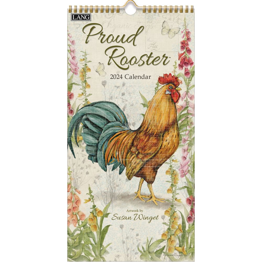 Lang Companies, Proud Rooster Vertical 2024 Wall Calendar