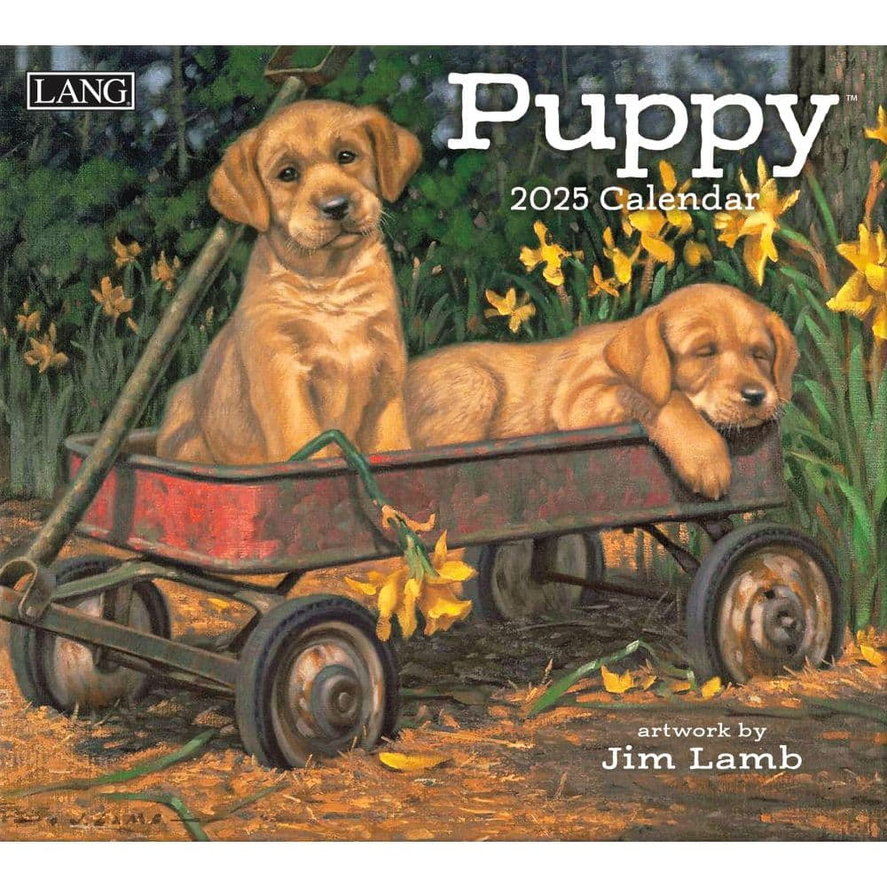 Lang Companies, Puppy by Jim Lamb 2025 Wall Calendar
