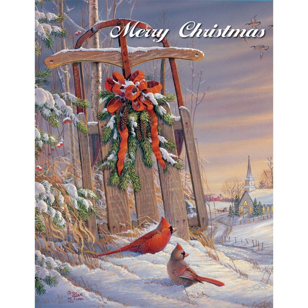 Lang Companies, Wintertime Cardinal Christmas Cards by Sam Timm