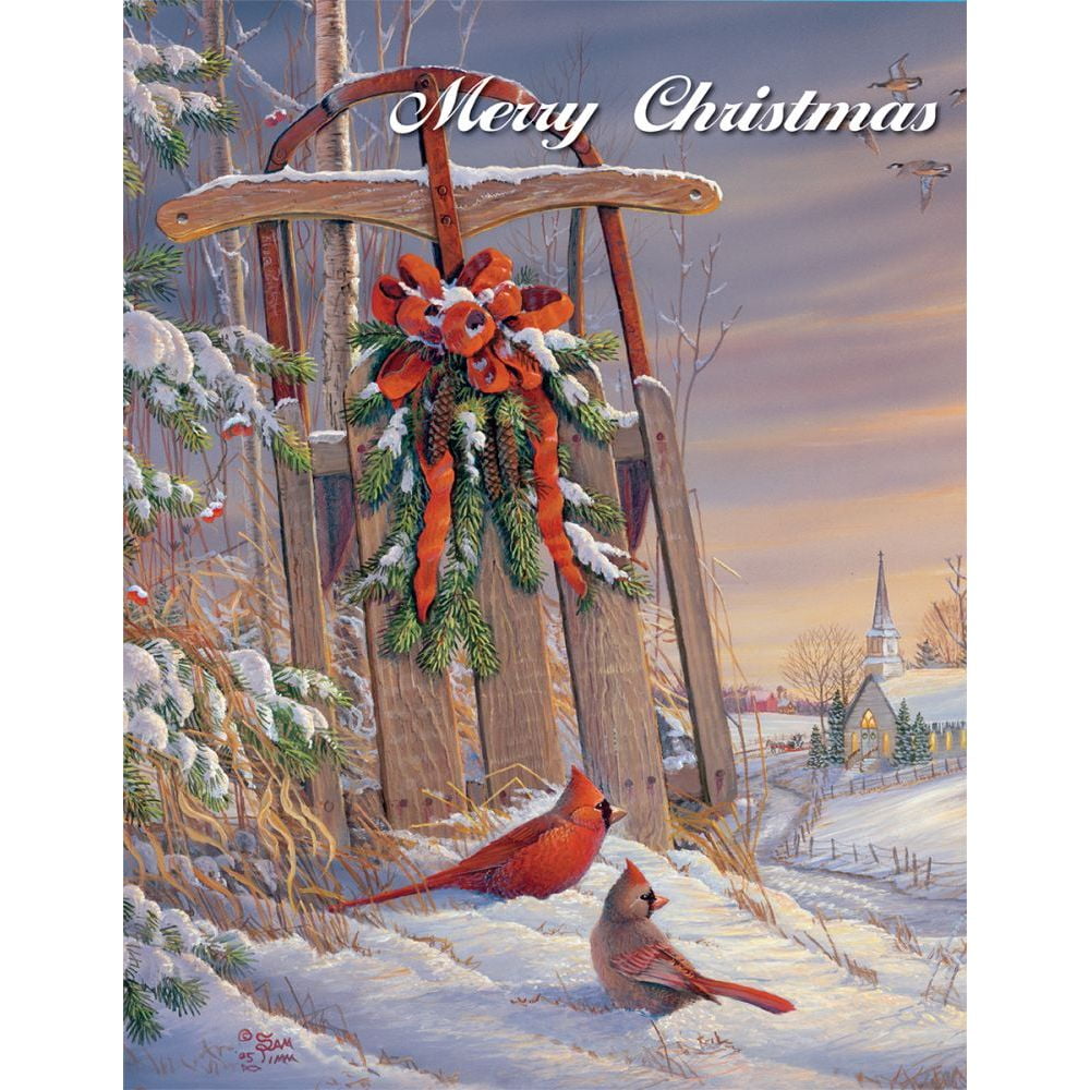 Lang Companies, Wintertime Cardinal Christmas Cards by Sam Timm