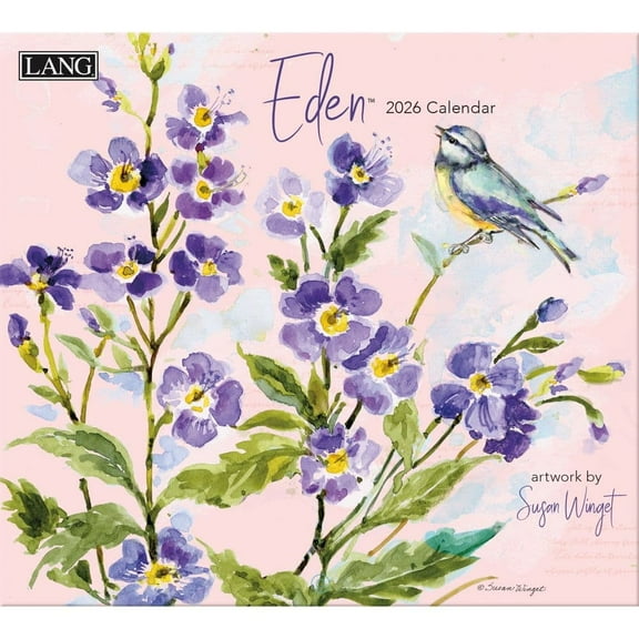 Lang Brands, LLC, Eden 2026 Wall Calendar by Susan Winget, 13.4'' X 12'', 12-Month Calendar with Stapled Binding