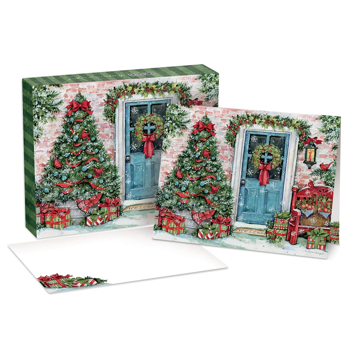 Lang Greenery Greetings Boxed Christmas Cards, 18 Cards & 19 Envelopes, Full-Color Artwork...