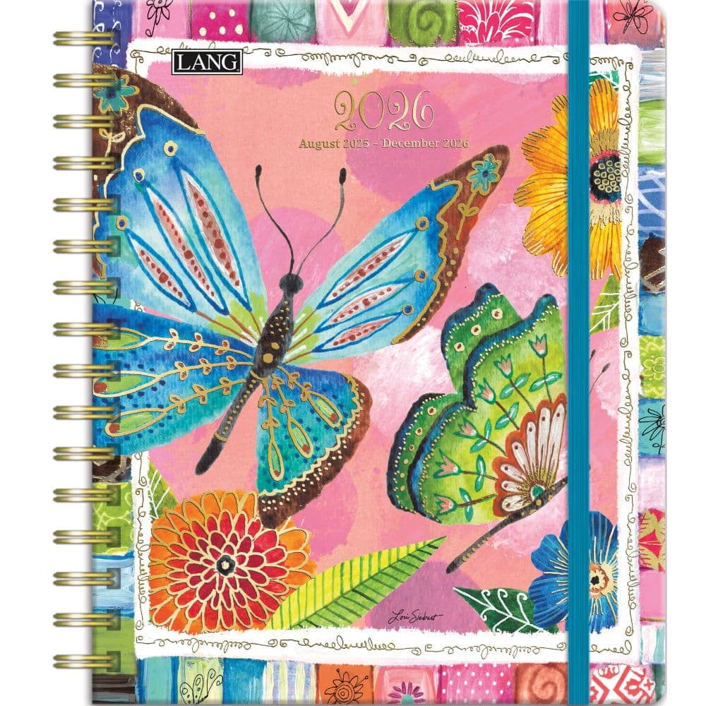 Lang Companies, Happy Life Deluxe 2026 Planner, 6.5'' X 9'', Weekly Calendar with Stapled Binding