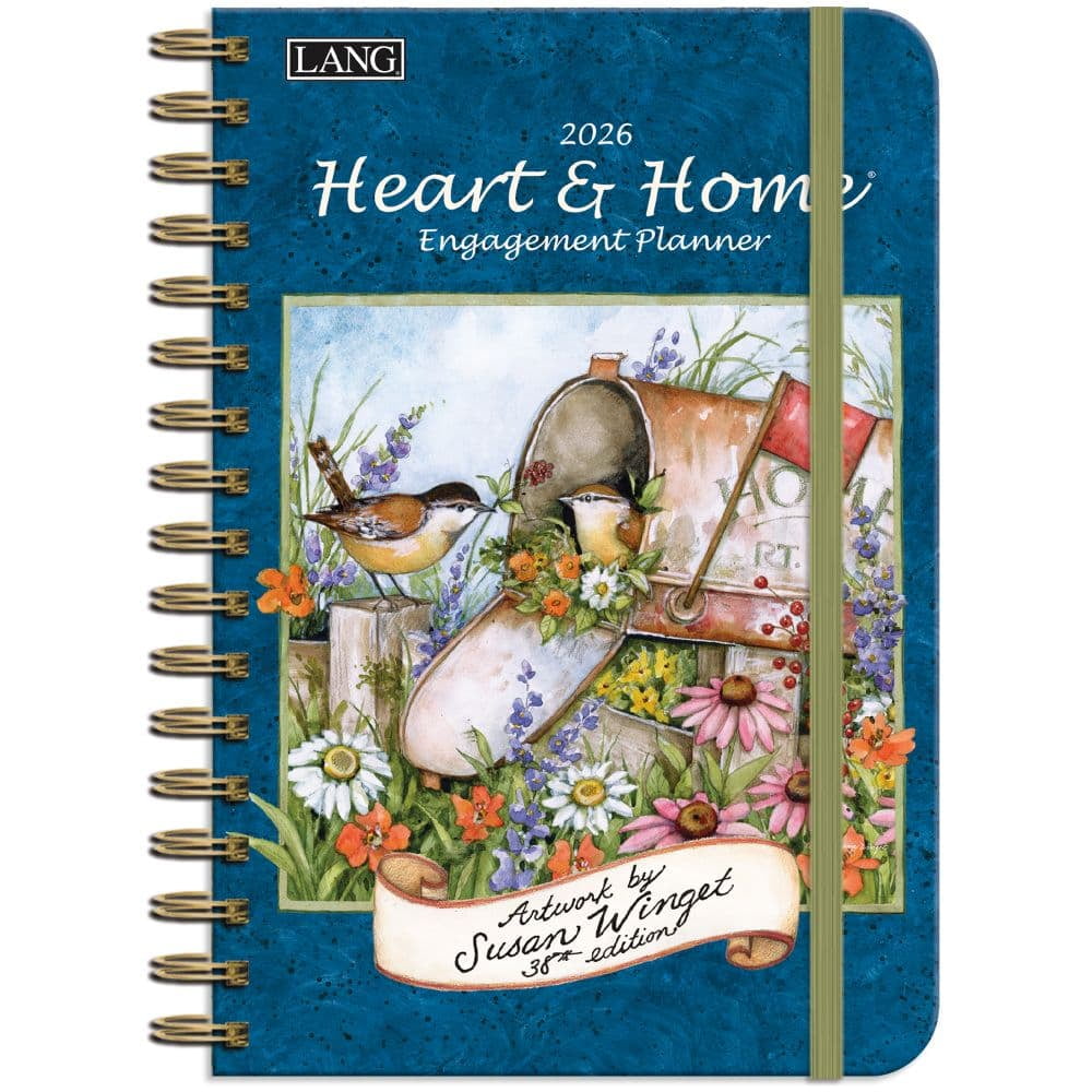 Lang Companies, Heart and Home 2026 Engagement Planner by Susan Winget, 6.5'' X 9'', Weekly Calendar with Spiral Binding